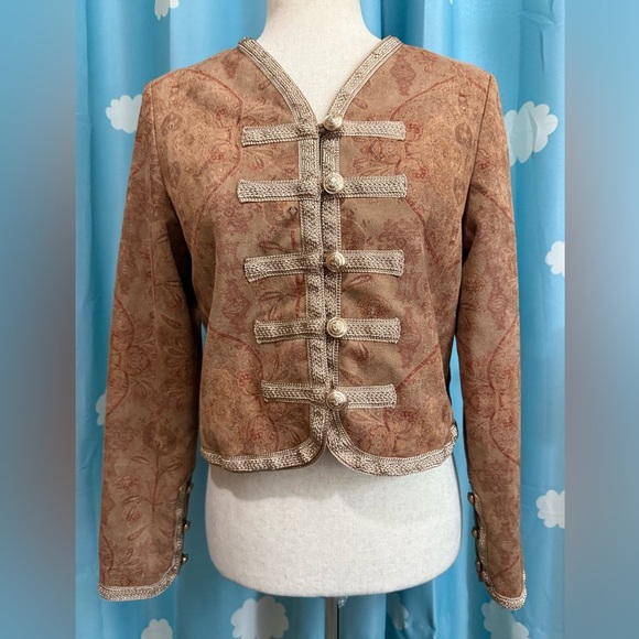 Cider paisley band jacket, military- top M - Picture 1 of 5